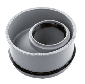 Airfit Abwasserinnenreduzierstück DN 110 x 50, exzentrisch, > 103 mm