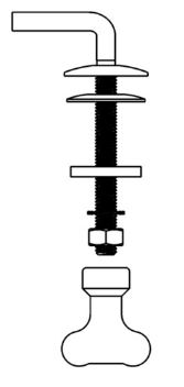 Edelstahlbefestigung für Sanibel 1001 WC-Sitz 8074704