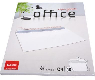 ELCO Versandtasche ELCO Office DIN C4 324 x 229 mm (B x H) ohne Fenster 120g/m² mit Haftklebung Papier ohne Fadenverstärkung hochweiß 10