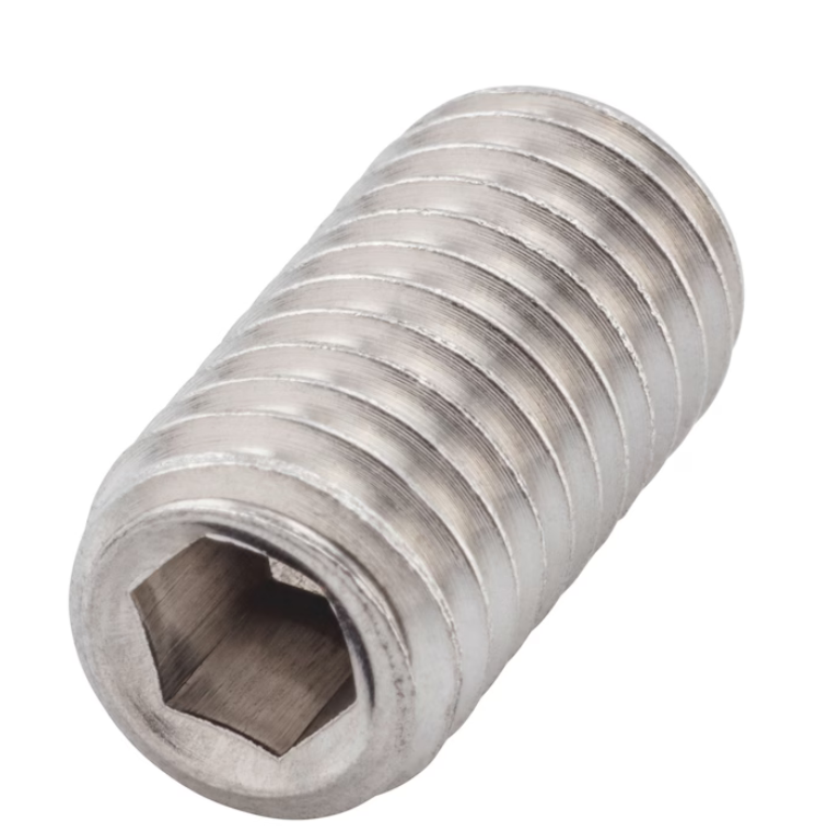 M4x4 Gewindestift mit Innensechskant und abgeflachter Spitze, Edelstahl