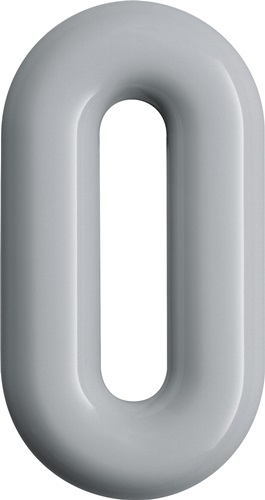 Hausnummer Ziffer 0 Spezial-Polyamid 90