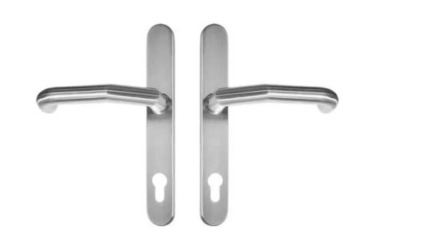 BKS Feuerschutz-Drücker-Garnitur Rondo U-Form Langschild rund 92er Edelstahl matt I LL4134