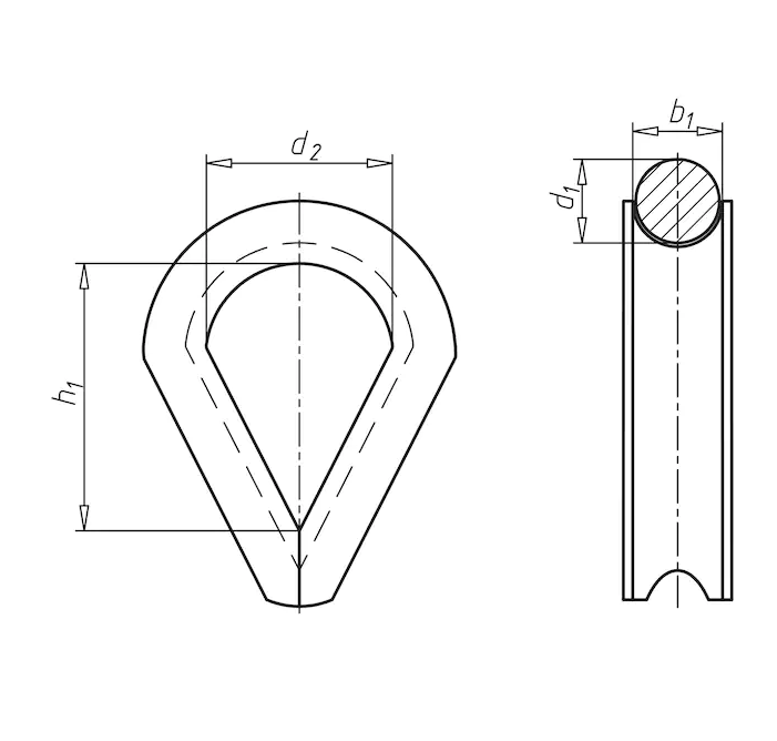 12 mm Seilkausche Edelstahl (VE 10)
