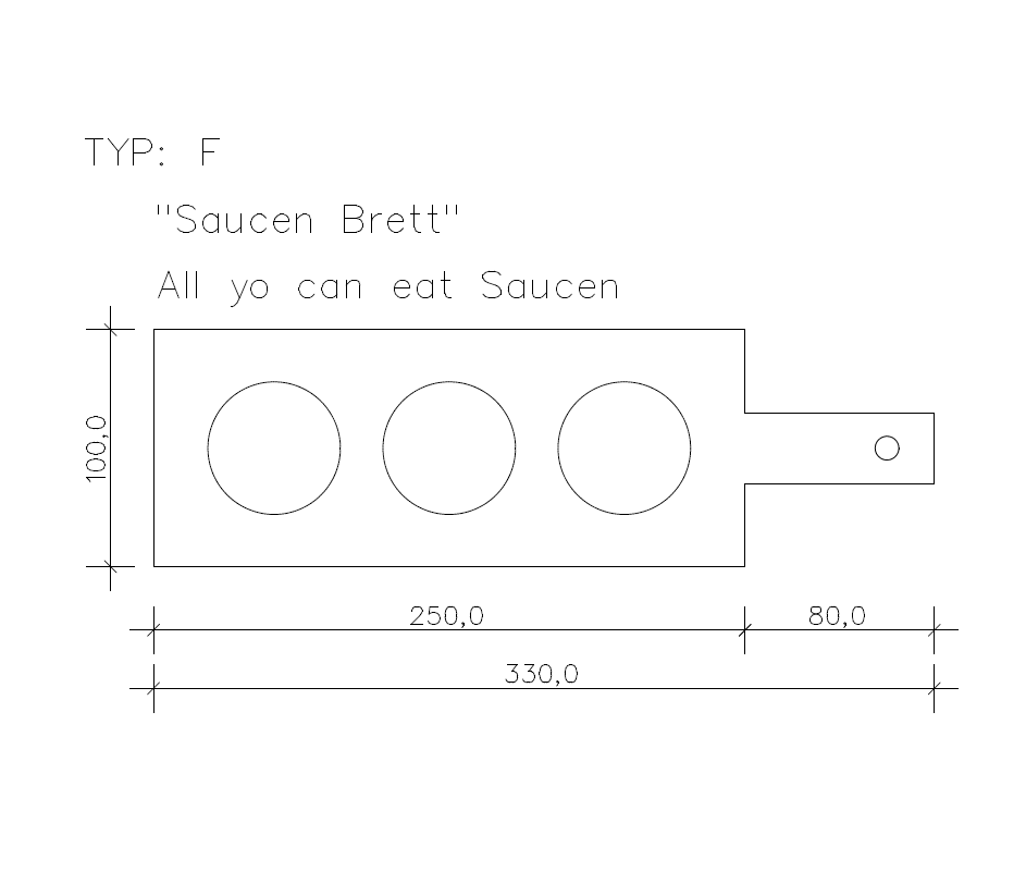 3er Saucen Brett