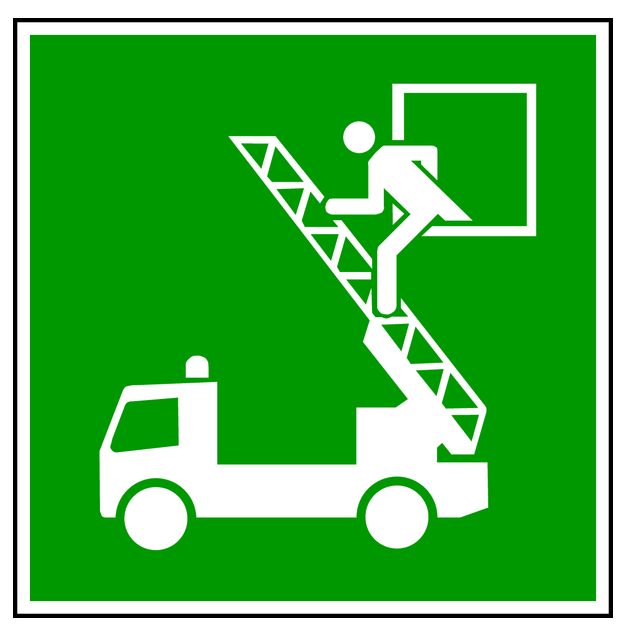 20/20 cm Rettungszeichen, Notausstieg E017 | ASR A1.3 (DIN EN ISO 7010) | Kunstoff selbstklebend