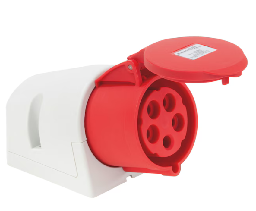 CEE-Wanddose 250/400 V, 6 H I Rot (32 A)