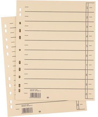 SOENNECKEN Trennblatt Soennecken oeco DIN A4 Kraftkarton chamois schwarz 100 St./Pack.