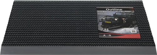 Fußmatte Alu-Anlaufkante schwarz/schwarz