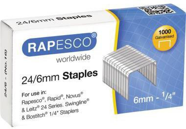 RAPESCO Heftklammer RAPESCO 24/6 Rapesco® Rapid® Novus® Leitz® 24 Series Swingline® Boston® Stahl verzinkt 1.000 St./Pack.