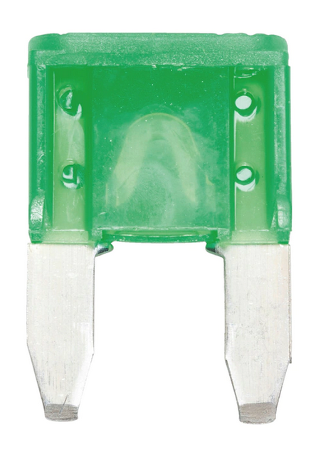 Flachstecksicherung MINI Silver 30 A I Grün
