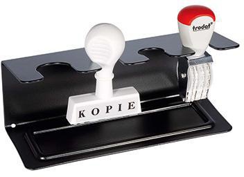 WEDO Stempelträger WEDO® nicht drehbar Metall schwarz 1 Etage 4 Stempel