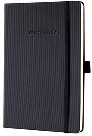 SIGEL Notizbuch SIGEL Conceptum ca. DIN A5 liniert schwarz 97 Bl.