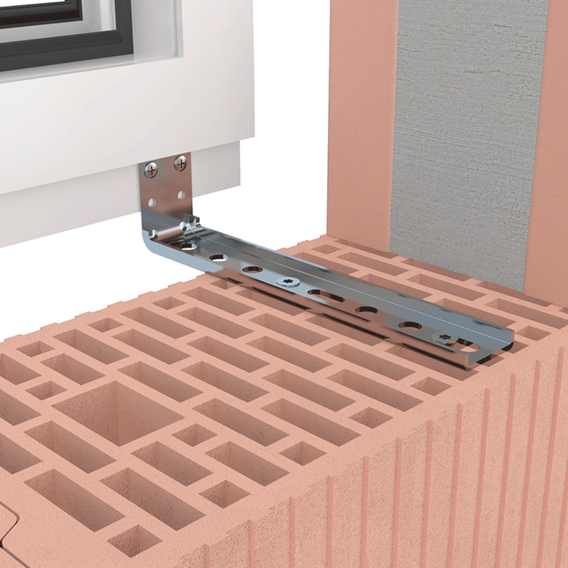 Flach-U-Profil Fenstermontagewinkel 50x260x2,5