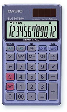 CASIO Taschenrechner CASIO® SL-320TER+ 1 x 12-stellig blau Solar-Energie Batterie