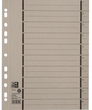 OXFORD Trennblatt Oxford DIN A4 Manilakarton grau 100 St./Pack.