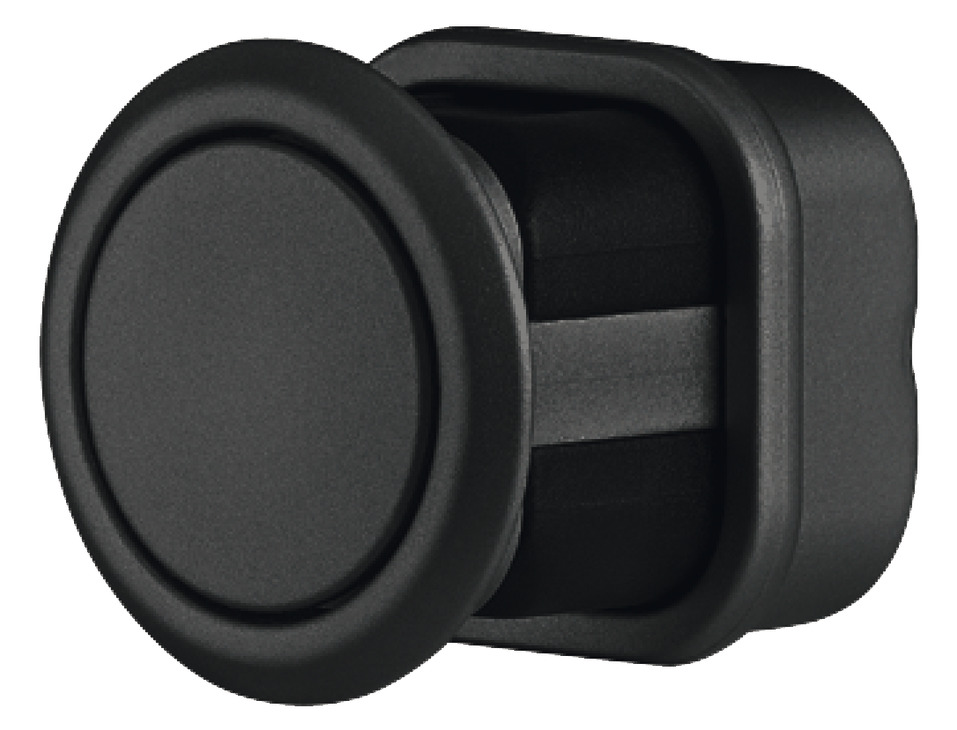 Ø 32 mm Druckknopf, rund | Schwarz matt