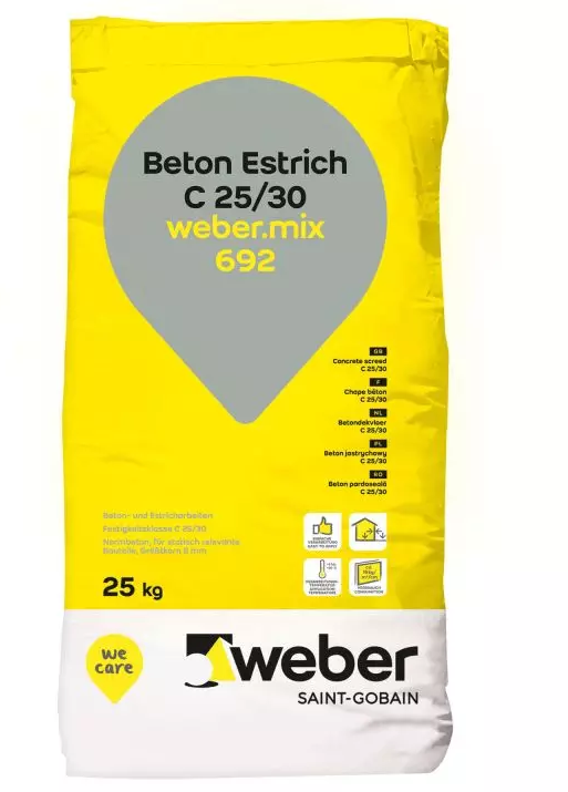 Beton Estrich C 25/30 weber.mix 692 I 25 kg