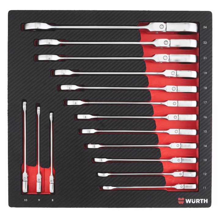 System-Sortiment 6.4.1 Ratschenringmaulschlüssel 15-teilig