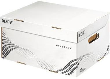 LEITZ Archivbox Leitz easyboxx S 35,5 x 19,3 x 25,2 cm (B x H x T) DIN A4 mit Archivdruck Wellpappe 100 % recycelt weiß