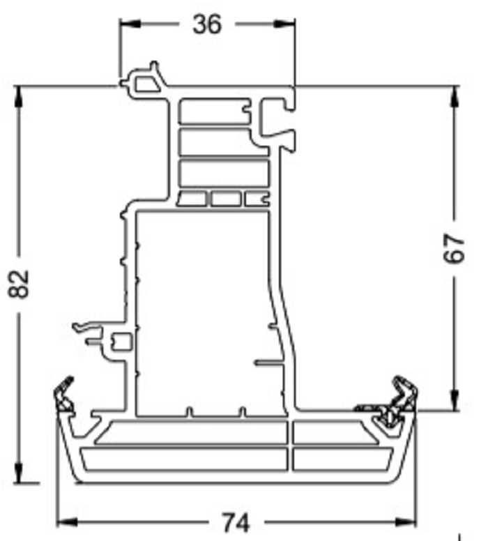 Stulpprofil 74 ws_ 9473_160 (VE 6m) /RG156