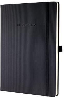 SIGEL Notizbuch SIGEL Conceptum DIN A4+ liniert schwarz 97 Bl.