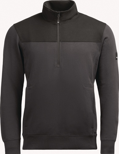 Zip-Sweatshirt ROB Gr.L anthrazit-schwar