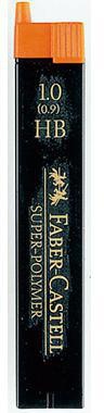 FABER-CASTELL Feinmine Faber-Castell SUPER POLYMER 1mm HB schwarz 12 St./Pack.