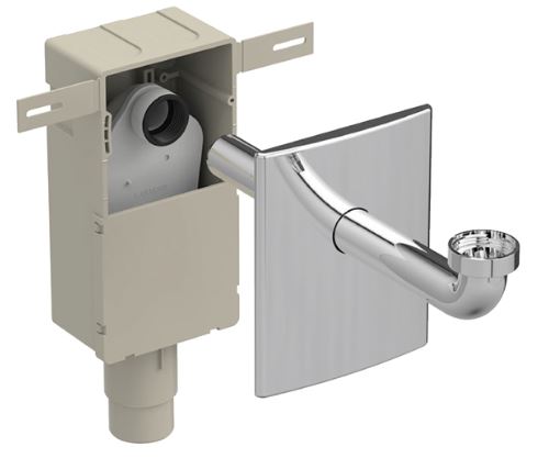 Geberit UP-Kastengeruchverschluss mit Abdeckplatte, chrom