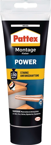 Montagekleber POWER weiß 250g Tube PATTE