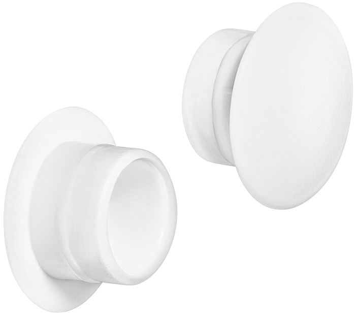 Ø 12mm Abdeckkappe für Blindbohrung | Reinweiß (VE 500)