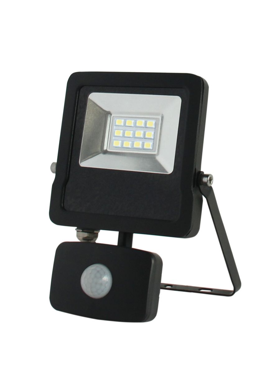 LED-Anbaustrahler mit Bewegungsmelder ELAS 1040B 10W 4000K