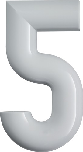 Hausnummer Ziffer 5 Spezial-Polyamid 90