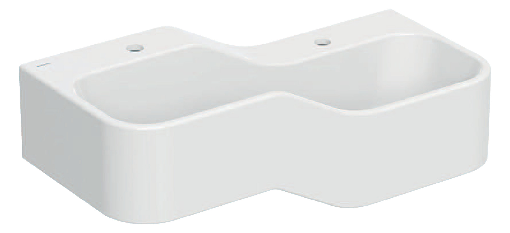 Geberit bambini Spiel- u. Waschlandschaft m. 2 Waschplätzen tieferes Becken re.