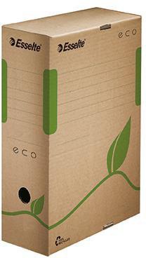 ESSELTE Archivbox Esselte ECO 10 x 32,7 x 23,3 cm (B x H x T) DIN A4 mit Archivdruck Wellpappe 100 % recycelt naturbraun