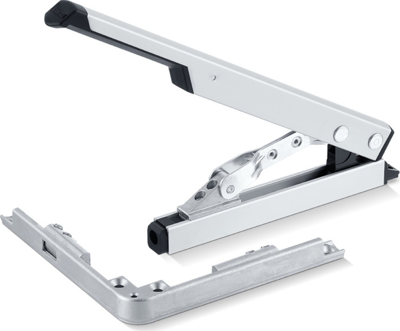 GEZE Handhebel und Eckumlenkung OL90N RAL9016 verkehrsweiß