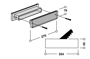 Briefeinwurf 3221 im Set (Rahmenteil innen und außen schwarz / Klappe innen und außen EVI)