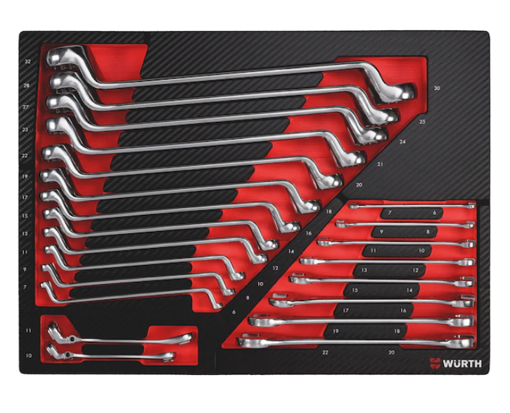 System-Sortiment 8.4.1 Doppelringmaulschlüssel I Doppelmaulschlüssel 22-teilig