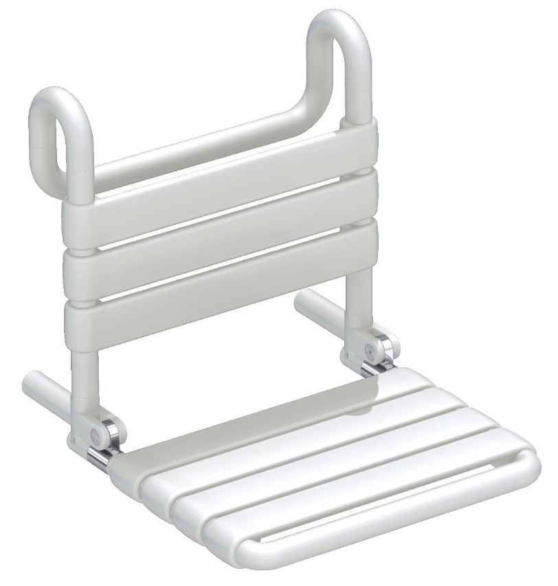 Hewi Einhängesitz klappbar Breite = 448 mm Tiefe=504 mm reinweiß