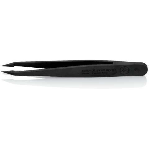 115 mm nadelspitz/gerade Kunststoffpinzette ESD von Knipex