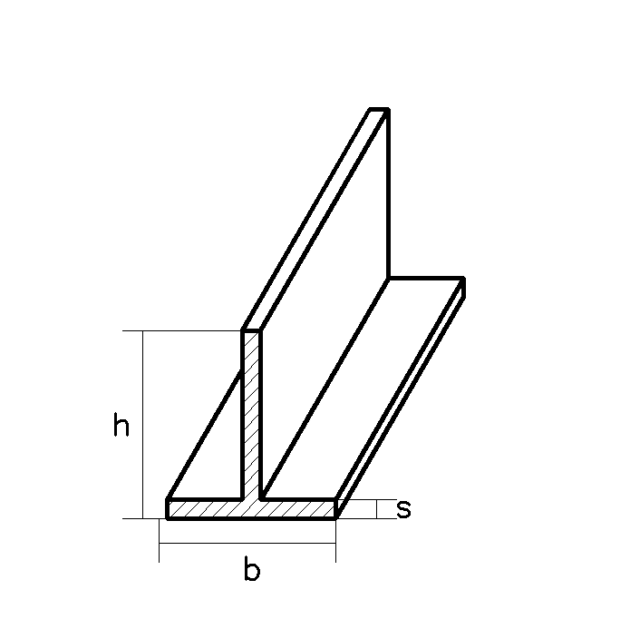 25/25/3,0 mm T-Profil Stahl S235