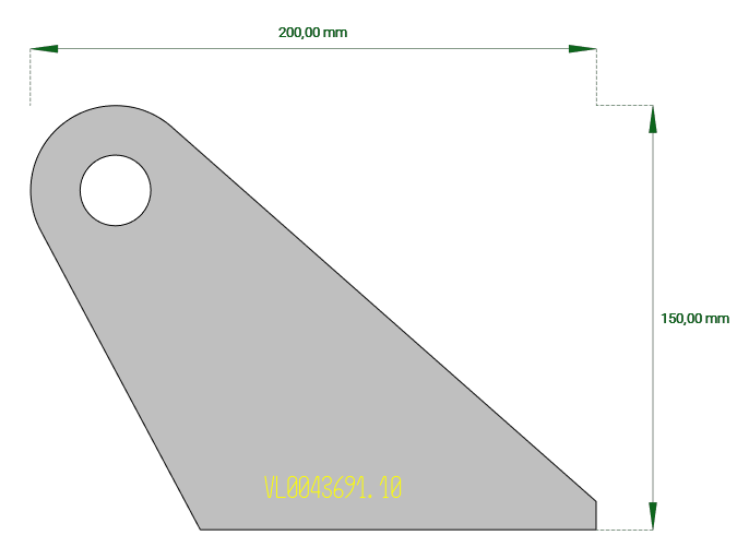 10mm Anschweißlasche 200/150mm