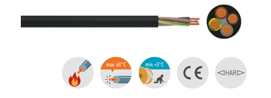 3x 1,0mm² Schlauchleitung im Zuschnitt