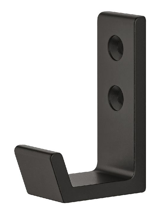 Garderobenhaken Schwarz | BLA: 14 mm