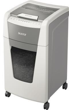 LEITZ Aktenvernichter Leitz IQ Autofeed Office 300 P-5 Papier Heftklammern Büroklammern Kreditkarten Partikelschnitt weiß