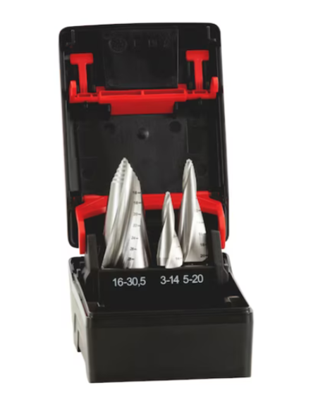3-tlg. Blechschälbohrer Sortiment HSS SMART STEP
