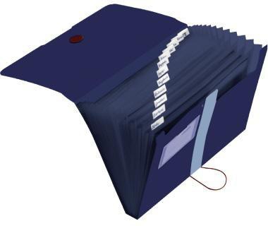 HERLITZ Fächermappe Herlitz easy orga to go green DIN A4 inkl. Visitenkartenfach Polypropylen 80 % recycelt dunkelblau 12 Fächer