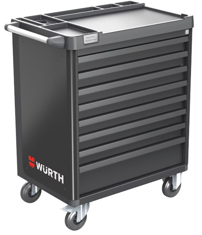 Würth System-Werkstattwagen BASIC 8.8 "Verkehrsschwarz" I 8 Schubladen