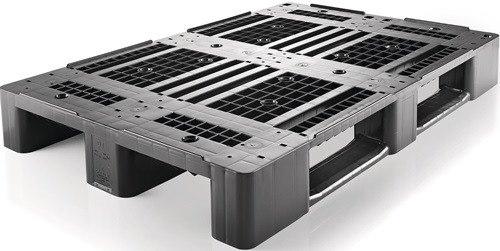 Kunststoffpalette L1200xB800xH150mm 3Kuf