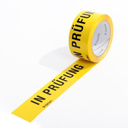 TRANSPAK Warnklebeband PP  Breite gelb 50mm Länge 66m Stärke 52µ leise Acrylatkleber