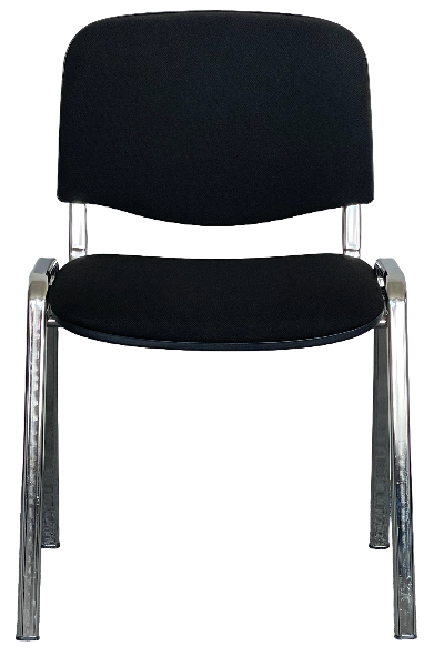 Polster-Stapelstuhl Chrome
